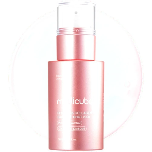 medicube PDRN Pink Collagen Exosome Shot Serum 2,000 PPM | Liquid Skin Booster | Exosome, Salmon DNA PDRN, Spicules | Uneven Skin Tone, Pore Care, Skin Texture | Korean Skin Care 1.01 fl.oz