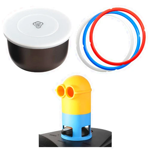 Goldlion Accessories for Ninja Foodi 5 Qt, 6.5 Qt and 8 Qt, Inner Pot Cover, 3 Packs Sealing Rings and Steam Diverter