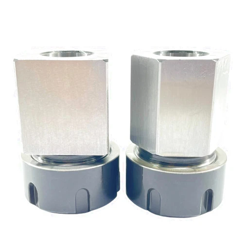 ALTBET ER-32 Collet Chucks Block Set of 2 Square and Hex Workholding Holder for CNC Lathe Engraving Cutting Machine