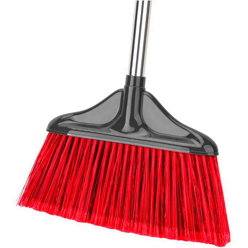 KeFanta Heavy Duty Broom Outdoor Indoor Commercial Broom with 50 inches Long Handle,Perfect for Home Courtyard Garage Kitchen Office Lobby Room Floor(Black)
