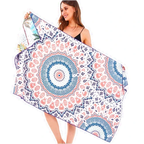 HAOKUN Microfiber Sand Free Beach Towel Blanket-Quick Fast Dry Super Absorbent Lightweight Thin Towel for Travel Pool Swimming Bath Camping Yoga Gym Sports Idea … (madala)