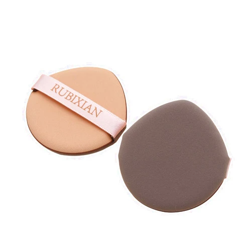 RUBIXIAN Powder Puff for Foundation, 2 Packs Air Cushion Portable Round Makeup Sponges with Air Cushion Powder Puff, Latex-free Blending Sponge and Makeup Puff for Foundation, Cream, Concealer