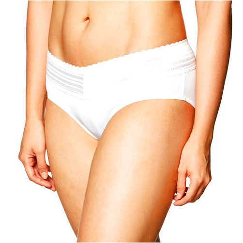 Olga Women's No Pinching No Problems Dig-Free Comfort Waist with Lace Microfiber Hipster 5609j