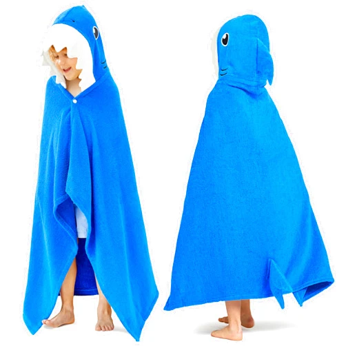 Joiedomi Shark Hooded Towel for Kids Soft 100% Cotton Bath Beach Towel 30
