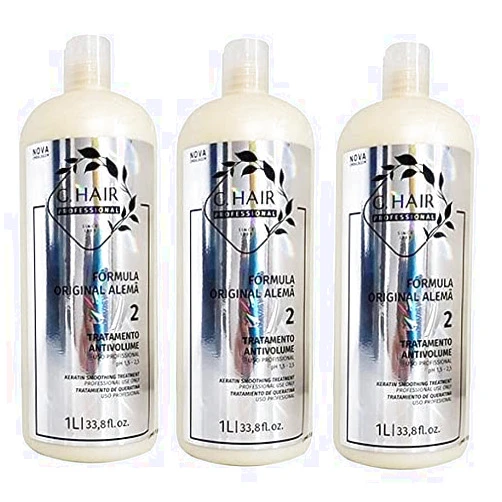 LIJA G-Hair Brazilian Keratin German Brush Treatment Step 2 Only x 3 (3L) | Progressive Brush | Smoothing & traightening System | Volume Reducer | 100% Straight Hair