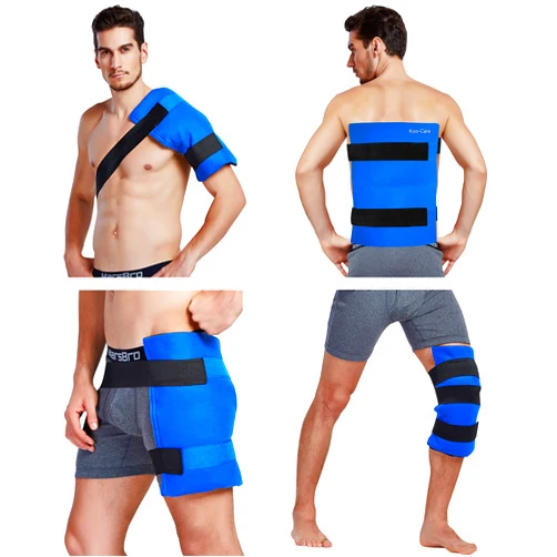 Koo-Care Large Flexible Gel Ice Pack & Wrap with Straps for Hot Cold Therapy - Pain Relief for Shoulder Rotator Cuff, Back, Hip, Knee Replacement Surgery, Shin Splint Injuries Reusable - 11