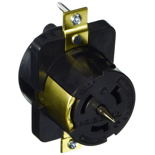 Hubbell CS6369L Locking Receptacle, 50 amp, 125/250V, 3 Pole and 4 Wire, LC