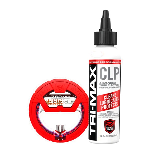 Real Avid Bore Cleaning Combo | Bore Boss Cleaning System | Rapid Pull Through Barrel & Bore Cleaning Cable w/Integrated Brush & Mop + CLP Cleaner and Lubricant