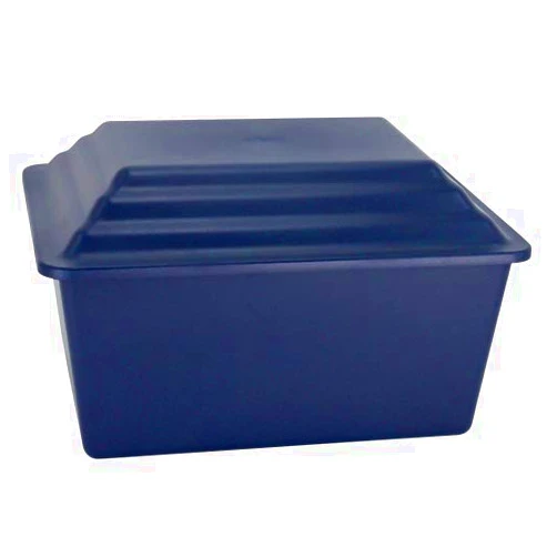 Silverlight Urns Navy Blue Urn Vault for Ground Burial, Holds One Adult Cremation Urn for Human Ashes, Durable and Secure Cremation Urn Vault for Cemetery Burial