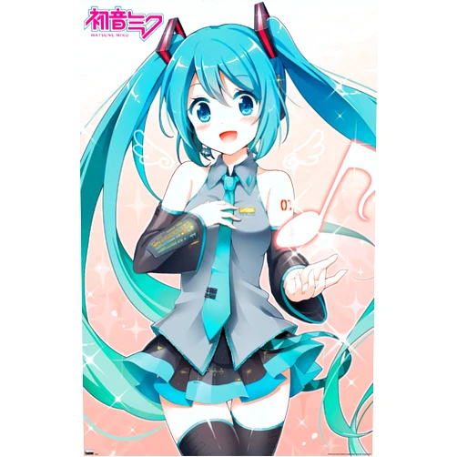 Trends International Hatsune Miku - Music Note Wall Poster, 22.37