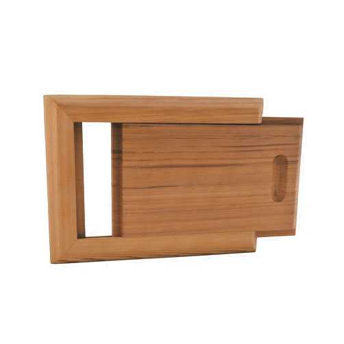 The Sauna Place Adjustable Cedar Sauna Air Ventilation Louver 4'' x 10'' for Sauna Room Air Ventilation