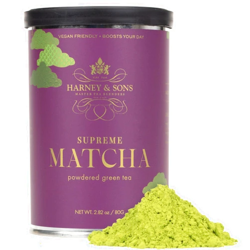 Harney & Sons Supreme Matcha, 80 gram tin, 2.82 ounces, Powdered Green Tea for Everyday, Matcha Lattes, Baking