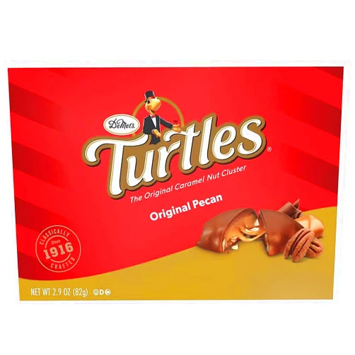 Demet's Turtles Original, Caramel Nut Clusters, Pecans Chocolate Caramel Pack of 6 Boxes