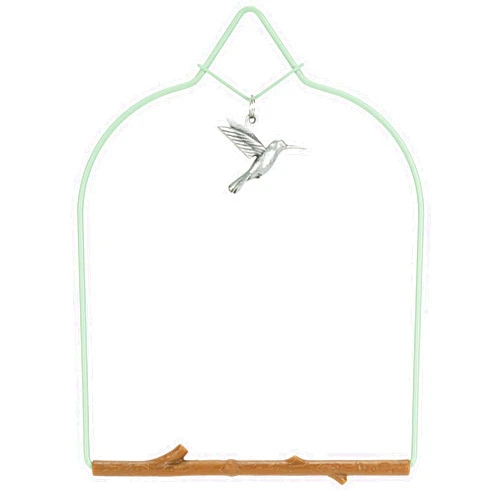 Pop's Birding Hummingbird Swing, USA Made Original Charm Humming Bird Swing for Outdoor, Vintage Copper, 1ct