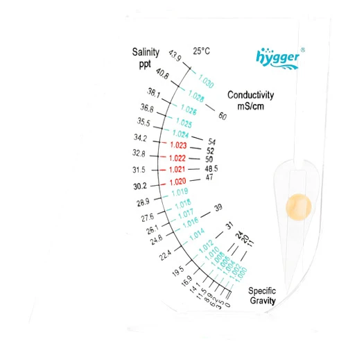 hygger Salinity Tester, Transparent Acrylic Aquarium Hydrometer Sea Specific Gravity Test Salinity Meter for Fish Tank Pond Water Saltwater Freshwater, Accurate Automatic Hydrometer