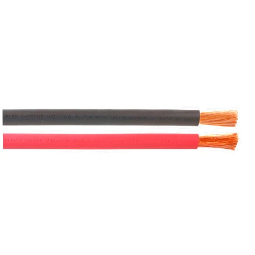 Flex-A-Prene #4 Gauge AWG - Flex-A-Prene - 100% Copper Welding/Battery Cable - Black & Red - 600 V - Made in USA (30 FEET OF EACH COLOR)