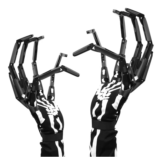 KYWYOYOU Halloween Articulated Fingers, 3D Printed Finger Extensions Fits All Finger Sizes, As Flexible as Your Own Fingers, Easy to Put on and Unload, The Best Halloween Gear (Black-Upgrade)
