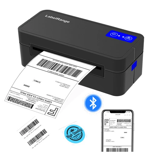 LabelRange Bluetooth Thermal Label Printer for Mac, Windows, Phone, Tablet, Wireless 4x6 Shipping Label Printer, Thermal Printer for Shipping Packages, Support USPS, Ebay, Amazon, Pirate Ship.