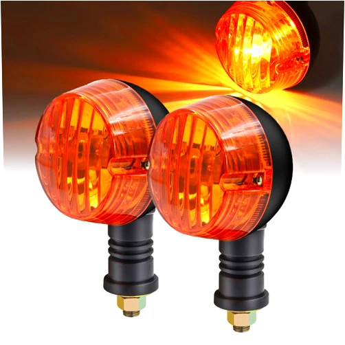 ZHHXYanh Motorcycle Turn Signal Lights 12V Retro Amber Halogen Lamp GN-125 Round Motorbike Front Turn Light Rear Indicator Blinkers Flashers Su/-z/u-/ki GN 2Pcs