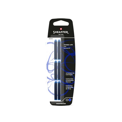 Sheaffer Skrip Fountain Pen Universal Ink Cartridge - Blue VFM (6pk euro fit)