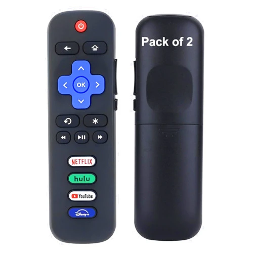 Ushemi (Pack of 2) Replacement Remote Control Only for All Roku TV, Compatible for TCL Roku/Hisense Roku/Onn Roku Series Smart TVs (Not for Roku Stick and Box)