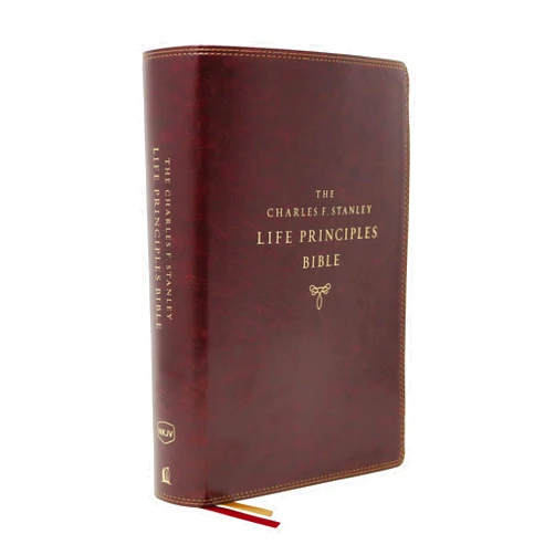 Thomas Nelson,Charles F. Stanley The NKJV, Charles F. Stanley Life Principles Bible, 2nd Edition, Leathersoft, Burgundy, Comfort Print: Growing in Knowledge and Understanding of God Through His Word