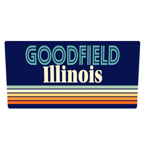 R and R Imports Goodfield Illinois 5 x 2.5-Inch Fridge Magnet Retro Design