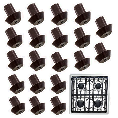 IMPRESA 20-Pack of Viking Range - Compatible Grate Rubber Feet Bumpers - Heat-Resistant Material, Works with Many Gas Stove Burner Grates - Equivalent to PD040035 Foot Products