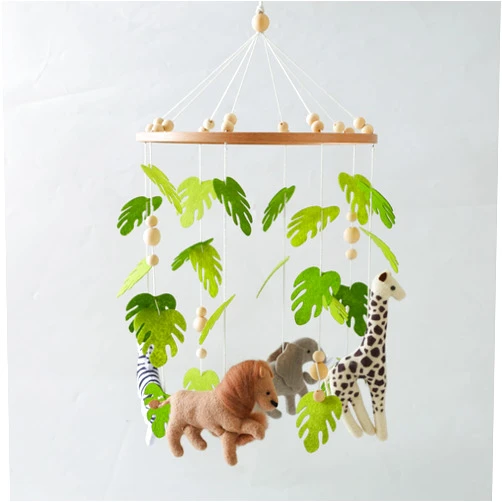 EERKEOD Baby Crib Mobile Baby Nursery Mobile Handmade Felt Forest Animal Mobile for Baby Boys and Girls Woodland Nursery Decor for Infant Bedroom Hanging Gender Neutral Baby Stuff