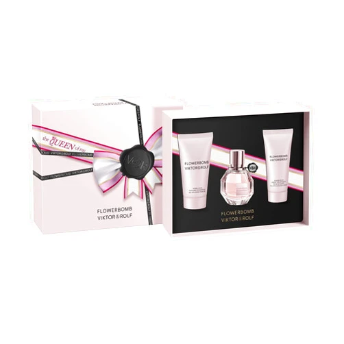 Viktor&Rolf - Flowerbomb Eau de Parfum - Women's Perfume Gift Set - Floral & Woody - With Notes of Rose, Peony & Patchouli - Perfume, 1 Fl Oz, Body Cream, 1.4 Fl Oz, & Body Lotion, 1.7 Fl Oz