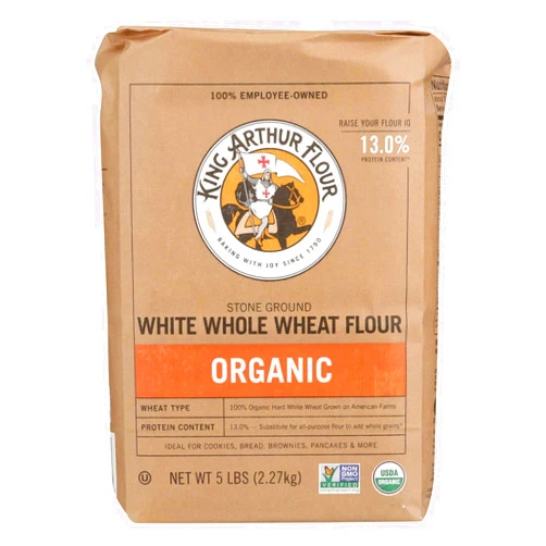 King Arthur Flour, Og, White Whl Wheat, NET WT 5 LBS (2.27 kg)