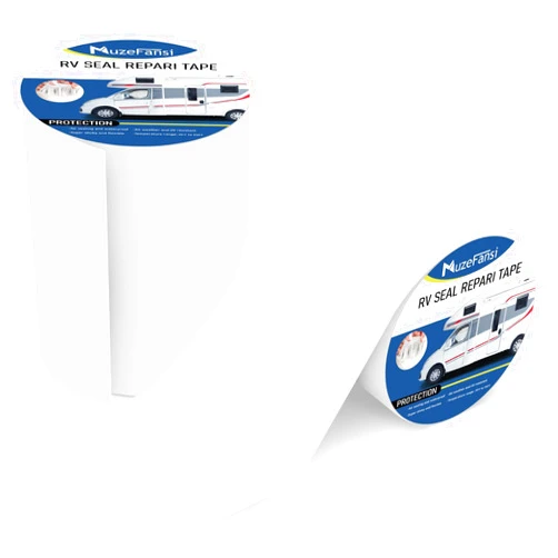 MuzeFansi RV Roof Tape 6 Inch X 50 Feet 2Pack, UV & Weatherproof White RV Sealant Roofing Tape,Waterproof RV Flex Seal Tape for Camper Trailer Truck Stop Roof Window Boat Sealing Leak Repair
