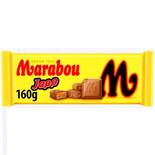 Marabou Japp - Milk Chocolate with Caramel Fudge Pieces 160g