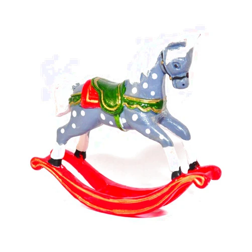 Melody Jane Dolls Houses Melody Jane Dollhouse Old Fashioned Rocking Horse Christmas Nursery Toy Shop Accessory