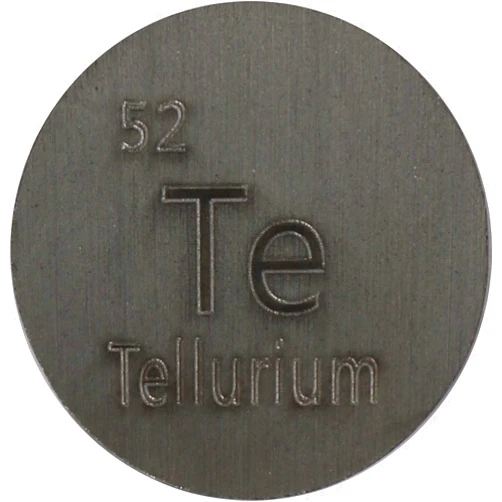 PFS Tellurium (Te) 24.26mm Metal Disc for Collection or Experiments