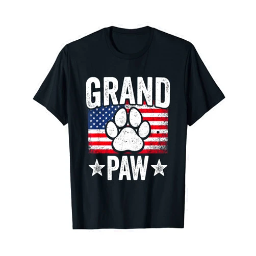 Father's Day Grand Paw Dog Grandpa Grandfather Grandpaw - Dog Grandpa Father's Day Family Grandkids T-Shirt