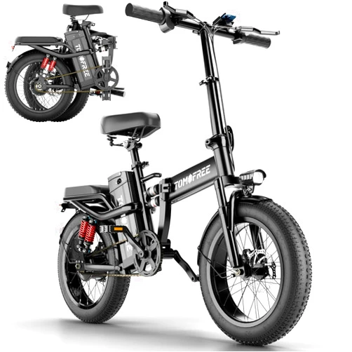BTTRUP Foldable Electric Bike, 1200w Electric Bikes for Adults Up to 50 Miles, Folding Ebike with 48v 20ah Removable Battery, 16
