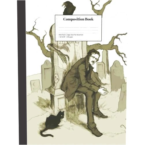 By Gifted Life Co. (Author) Composition Book Wide-Ruled Edgar Allan Poe Nevermore: Classroom Notebook