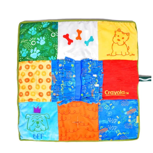 Crayola for Pets Doggie Play Mat, Snuffle Mat, Puzzle Toy, Treat-hiding Play Mat for Dogs with Crinkle Sound, Dog Enrichment Toys for Mental Stimulation