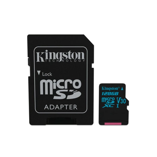 Kingston Canvas Go! 128GB microSDXC Class 10 microSD Memory Card UHS-I 90MB/s R Flash Memory Card with Adapter (SDCG2/128GB)