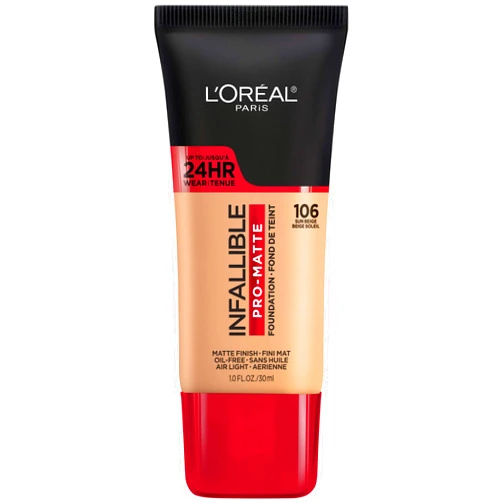 L'Oreal Paris Cosmetics Makeup Infallible Pro-Matte Liquid Longwear Foundation, Sun Beige, 1 fl oz