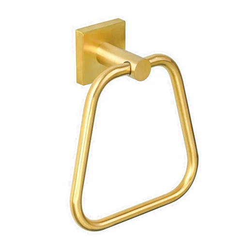 Warepro Towel Ring Brushed Gold,Hand Towel Holder for Bathroom SUS304 Stainless Steel Towel Racks Wall Mount Towel Hanger Bath Accessories