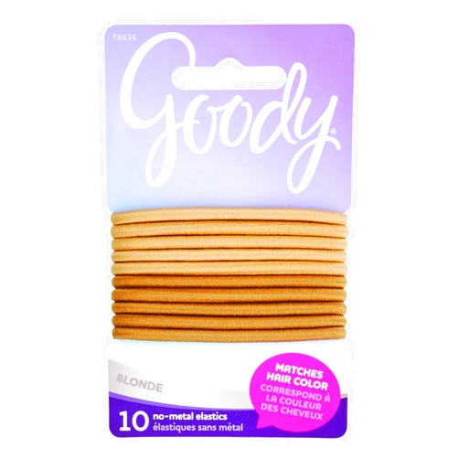 GOODY Women's Colour Collection 4 mm Elastics, Blonde, 10 Count