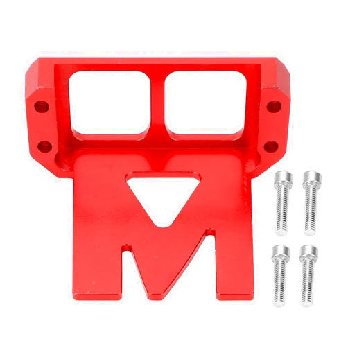 DMLENGOIN RC Servo Protector Aluminum Alloy Servo Guard Upgrade for Axial VP 90018/90053/90046 1/10 RC Car (Red)