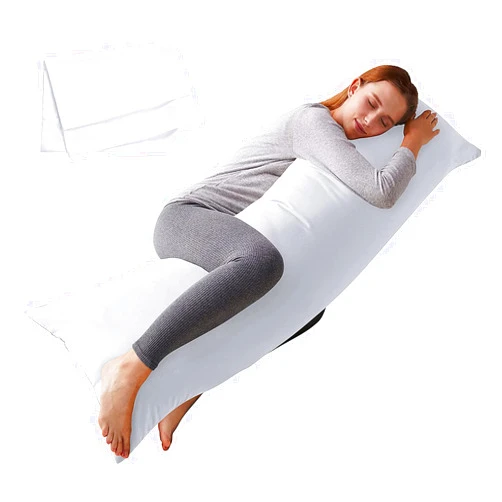 ELNIDO QUEEN Body Pillow with Pillowcase - Soft Long Bed Pillow for Adults - Breathable Full Body Pillow Insert for Sleeping, 20x54inches - White
