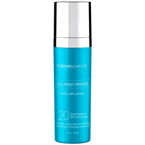Colorescience Calming Perfector Face Primer, Water Resistant Mineral Sunscreen, Broad Spectrum 20 SPF UV Skin Protection, 1 Fl oz