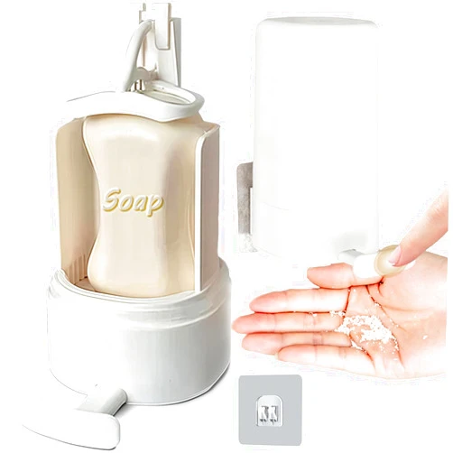 HABOHUSE Soap Grinder, Bar Soap Shaver, Soap Grinder for Bar Soap, Bar Soap Dispenser, Foam Flaker Soap Grinder, Bar Soap Shaver Dispenser Wall Mounted Adjustable Soap Bar Flakes Shaver Dispenser (1)