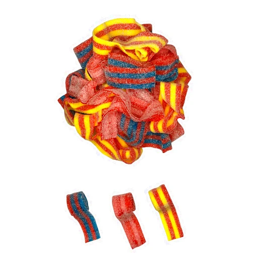 Smarty Stop Sour All Flavor Gummy Belts Candy 1 Pound (Mixed Berries and Banana)