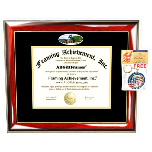 AllGiftFrames Franklin University Diploma Frame School Campus Photo Custom Degree Framing Document Graduation Gift JD Juris Doctor Bachelor Master MBA Doctorate PHD Certificate Holder Case