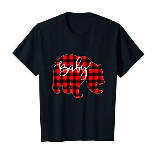 Red Plaid Matching Family Bear Christmas Buffalo Kids Red Plaid Baby Bear Matching Family Christmas Eve Buffalo T-Shirt
